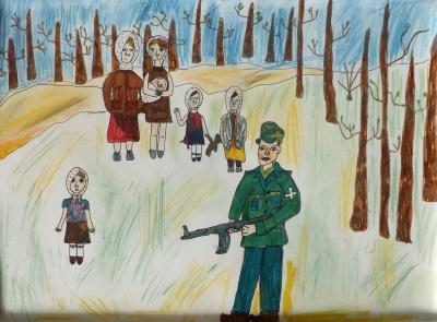 Чулочки (иллюстрация к стихам о войне М.Джалиля) - Симукова Василиса, 9 лет.JPG